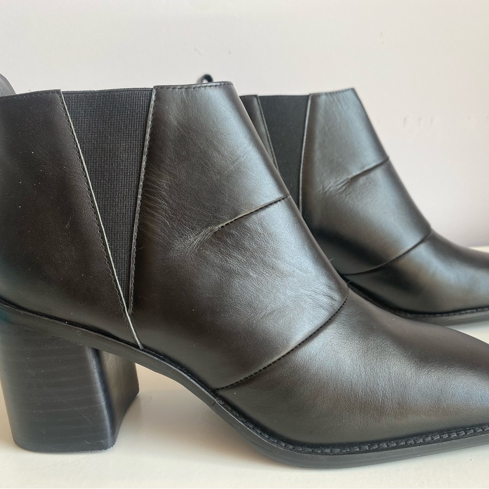 Black Leather Ankle Boots